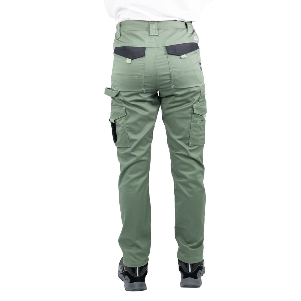 Pantal&oacute;n Cargo Hw Dakota Spandex Mujer Verde Oliva image number 3.0